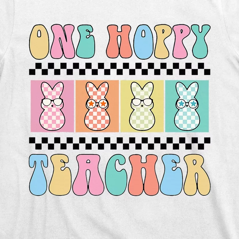 One Hoppy Teacher Bunny Easter Day T-Shirt