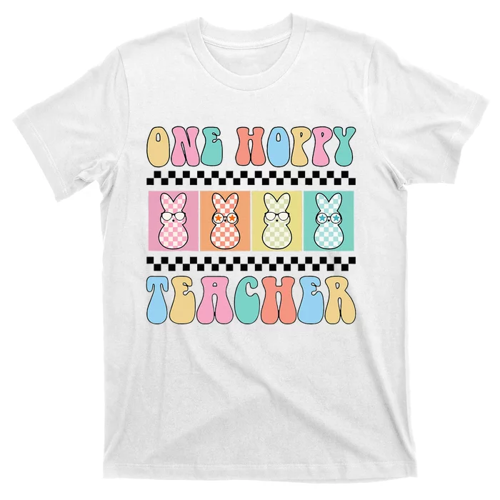 One Hoppy Teacher Bunny Easter Day T-Shirt