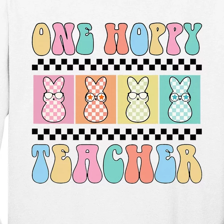 One Hoppy Teacher Bunny Easter Day Tall Long Sleeve T-Shirt