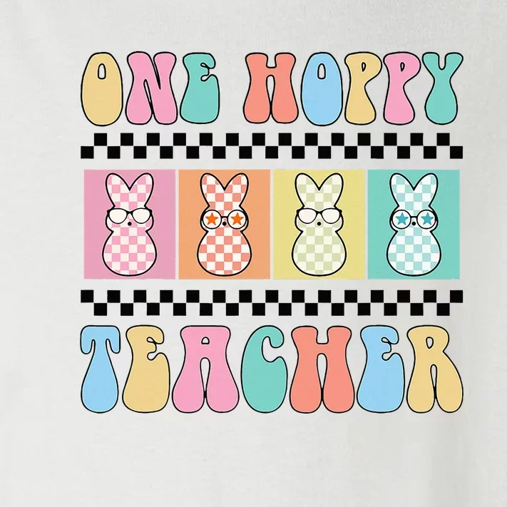 One Hoppy Teacher Bunny Easter Day Toddler Long Sleeve Shirt