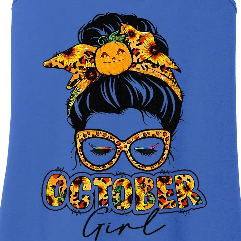 October Halloween Thanksgiving Fall Birthday October Ladies Essential Tank