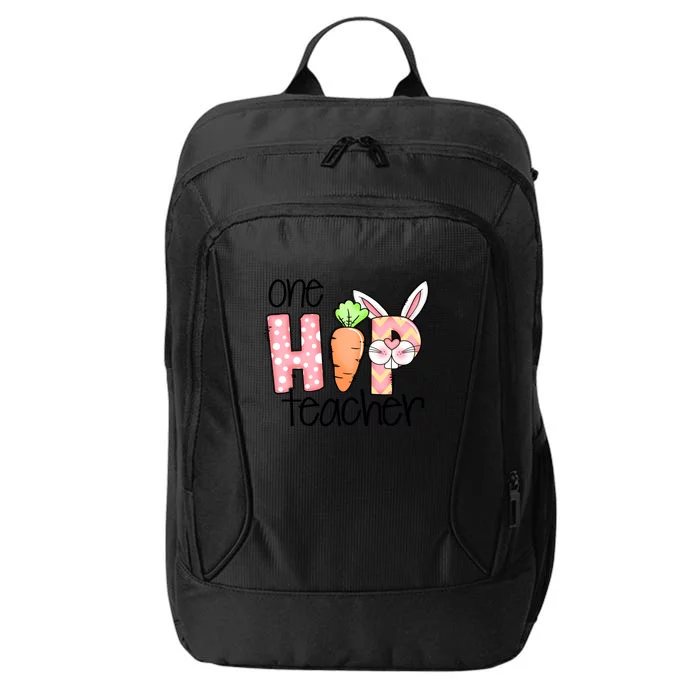 One Hip Teacher Happy Easter Bunny Easter Day Gift City Backpack