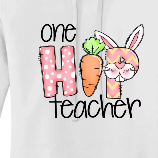 One Hip Teacher Happy Easter Bunny Easter Day Gift Women's Pullover Hoodie