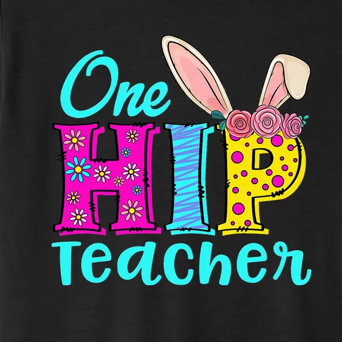 One Hip Teacher Happy Easter Bunny ChromaSoft Performance T-Shirt