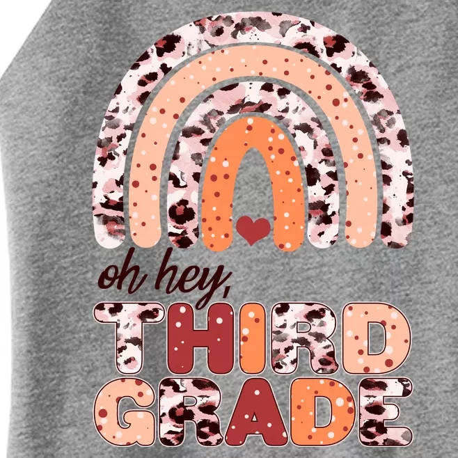 Oh Hey Third Grade Leopard Print Pattern Rainbow Women’s Perfect Tri Rocker Tank