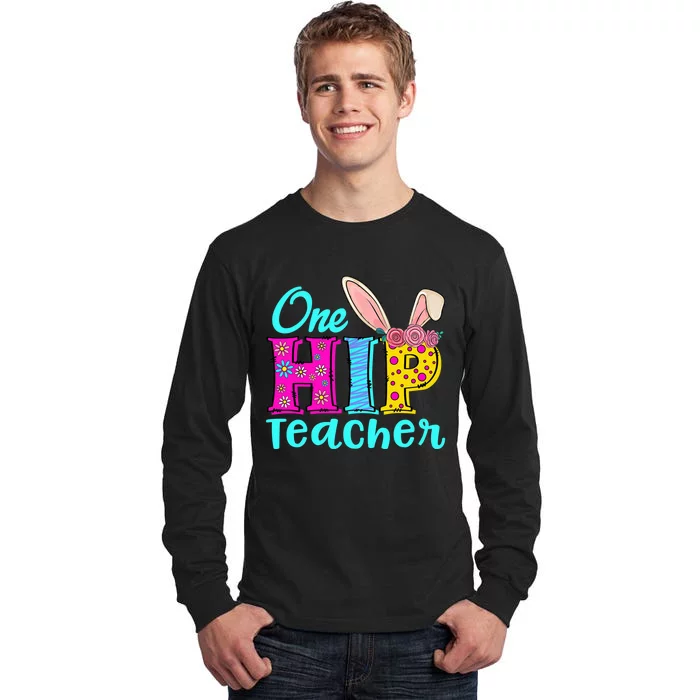 One Hip Teacher Happy Easter Bunny Tall Long Sleeve T-Shirt