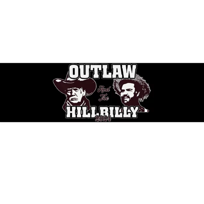 Outlaw Hillbilly Trump Vance 2024 Vintage Bumper Sticker