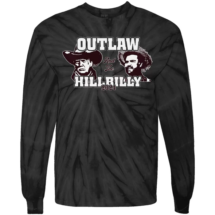 Outlaw Hillbilly Trump Vance 2024 Vintage Tie-Dye Long Sleeve Shirt