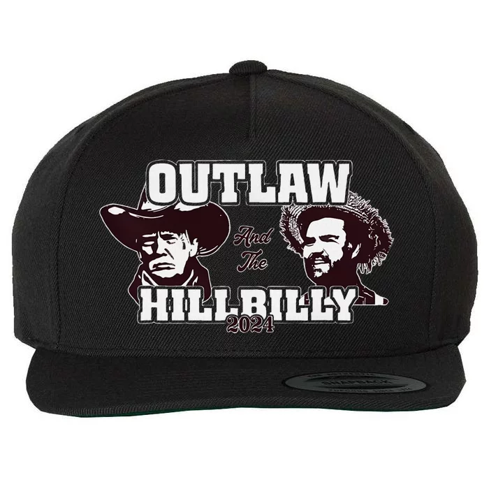 Outlaw Hillbilly Trump Vance 2024 Vintage Wool Snapback Cap