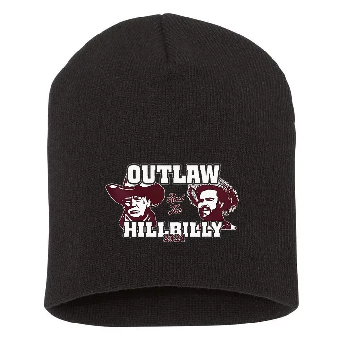 Outlaw Hillbilly Trump Vance 2024 Vintage Short Acrylic Beanie