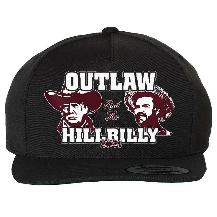 Outlaw Hillbilly Trump Vance 2024 Vintage Wool Snapback Cap