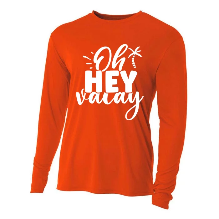 Oh Hey Vacay Palm Tree Summer Cooling Performance Long Sleeve Crew