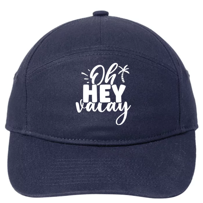 Oh Hey Vacay Palm Tree Summer 7-Panel Snapback Hat