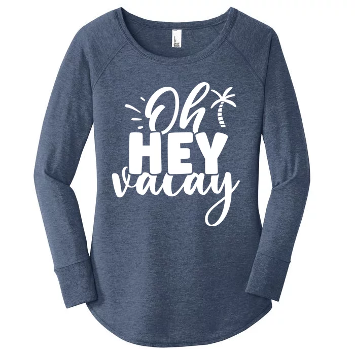 Oh Hey Vacay Palm Tree Summer Women's Perfect Tri Tunic Long Sleeve Shirt