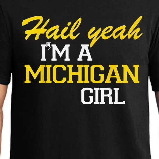 Oh Hail Yeah Michigan Michigander Pride Distressed Pajama Set