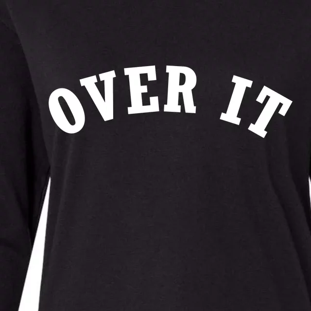 Over It Womens Cotton Relaxed Long Sleeve T-Shirt