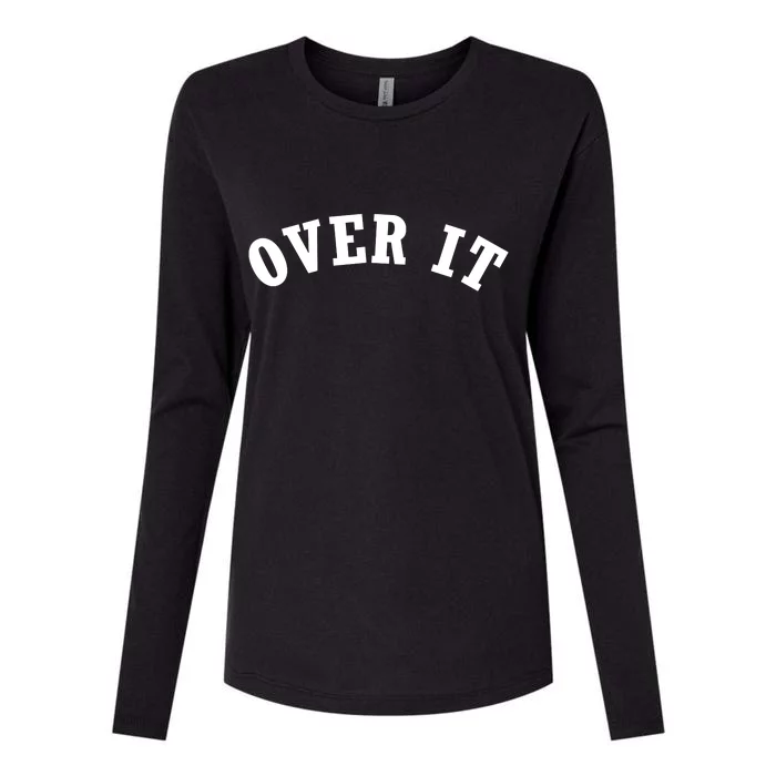 Over It Womens Cotton Relaxed Long Sleeve T-Shirt