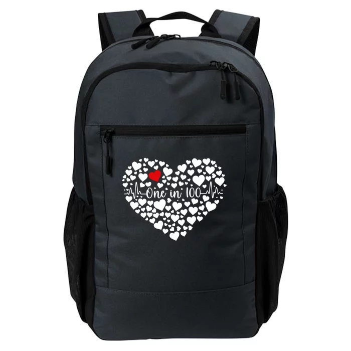 One In 100 Chd Congenital Heart Disease Awareness Gift Daily Commute Backpack