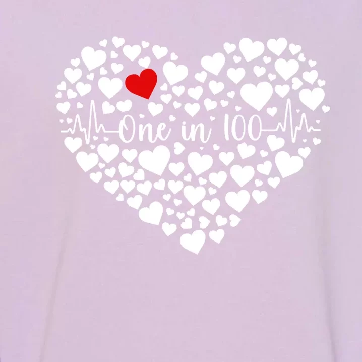 One In 100 Chd Congenital Heart Disease Awareness Gift Garment-Dyed Sweatshirt