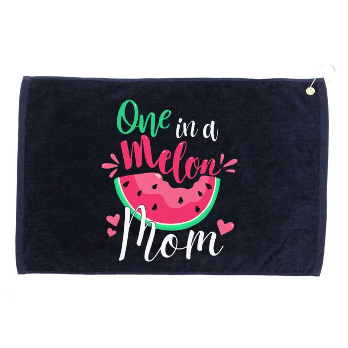 One In A Melon Mom Birthday Party Matching Family Group Grommeted Golf Towel