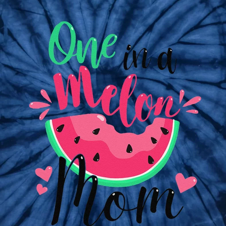 One In A Melon Mom Summer Birthday Party Matching Family Tie-Dye T-Shirt