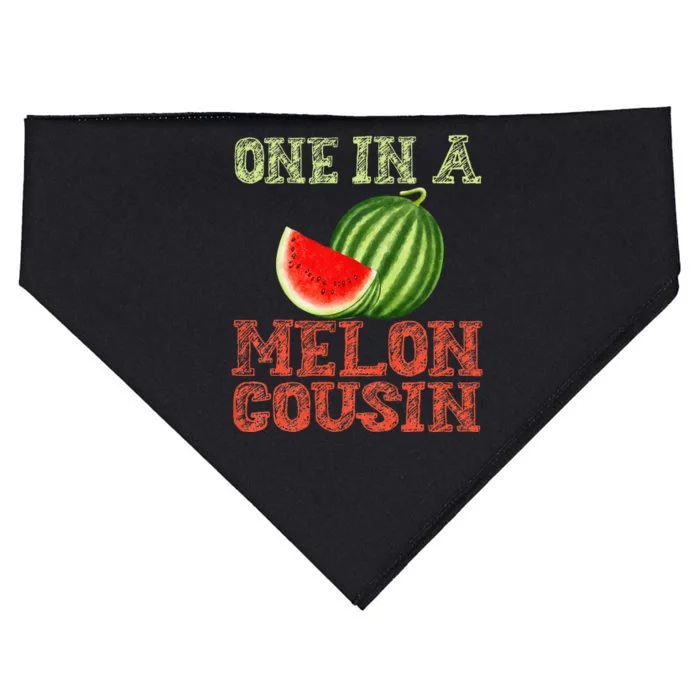 One In A Melon Cousin Watermelon Cousin Baby Announcement USA-Made Doggie Bandana