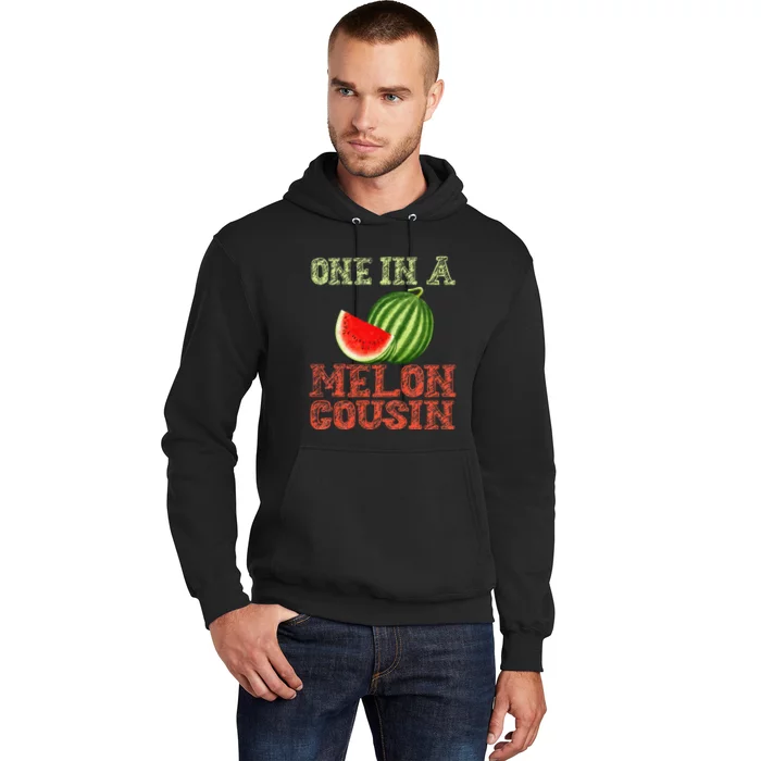 One In A Melon Cousin Watermelon Cousin Baby Announcement Hoodie