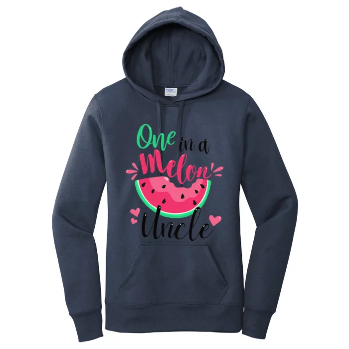 One In A Melon Uncle Summer Birthday Party Matching Family Women's Pullover Hoodie