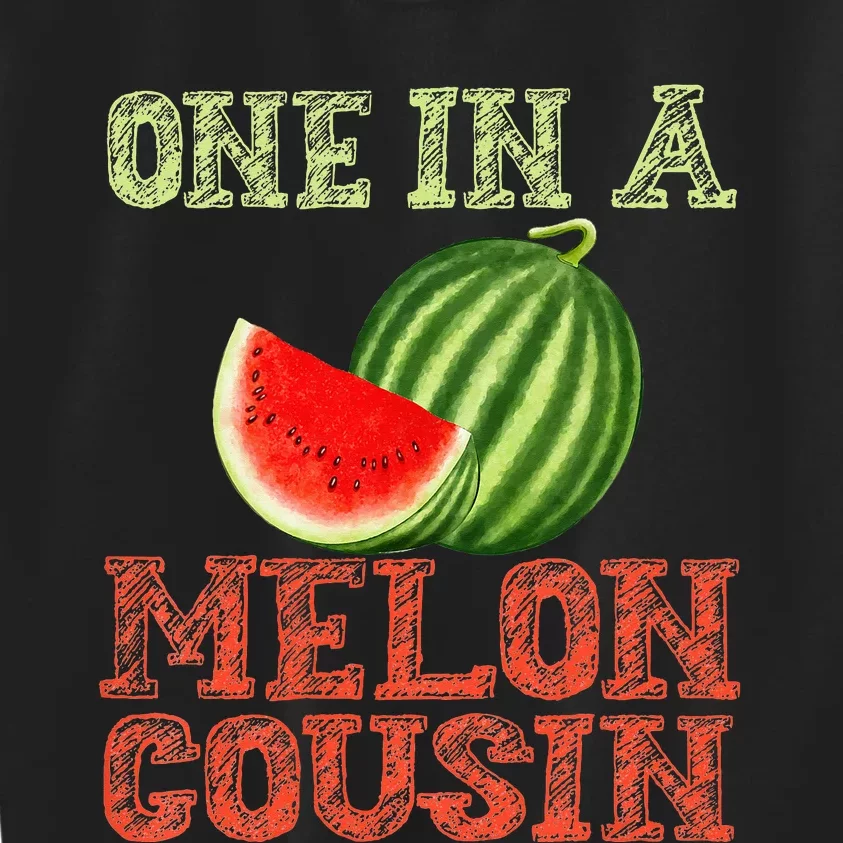 One In A Melon Cousin Funny Watermelon Family Kids Sweatshirt