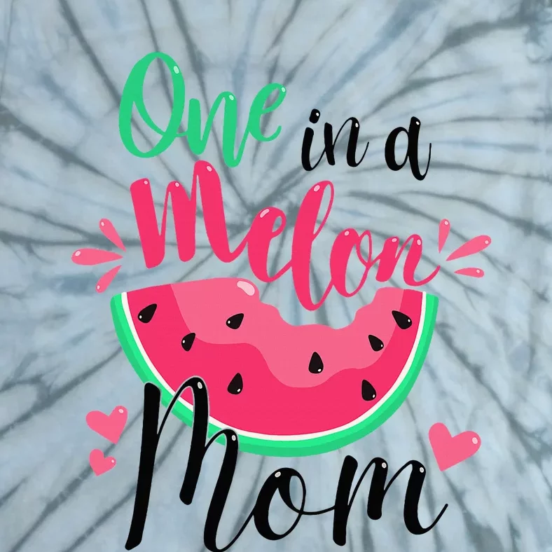 One In A Melon Mom Summer Birthday Party Matching Family Tie-Dye T-Shirt