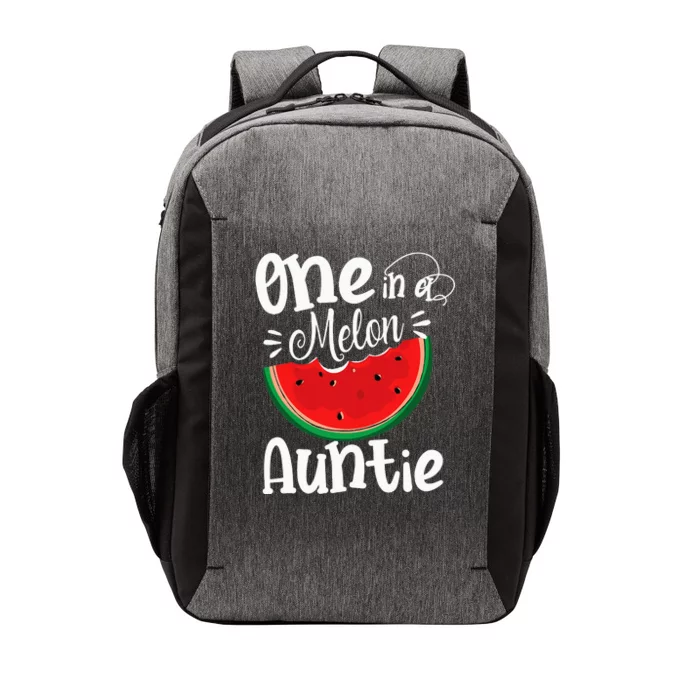 One In A Melon Auntie Watermelon Matching Family Summer Vector Backpack