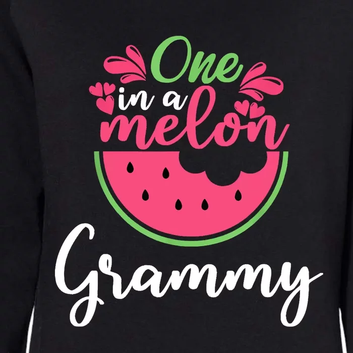 One In A Melon Grammy Birthday Matching Family Womens California Wash Sweatshirt