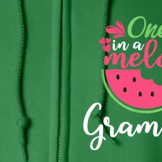 One In A Melon Grammy Birthday Matching Family Full Zip Hoodie