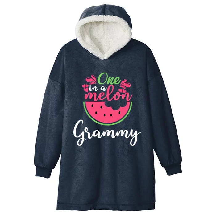 One In A Melon Grammy Birthday Matching Family Hooded Wearable Blanket