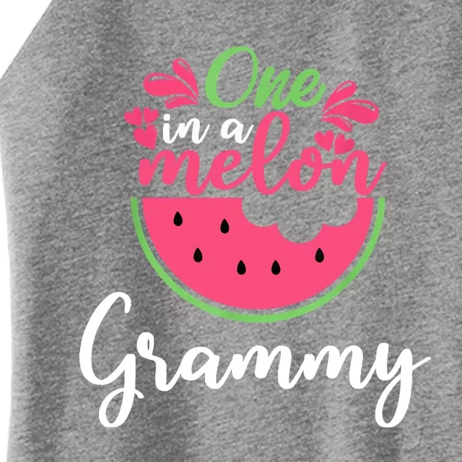 One In A Melon Grammy Birthday Matching Family Women’s Perfect Tri Rocker Tank