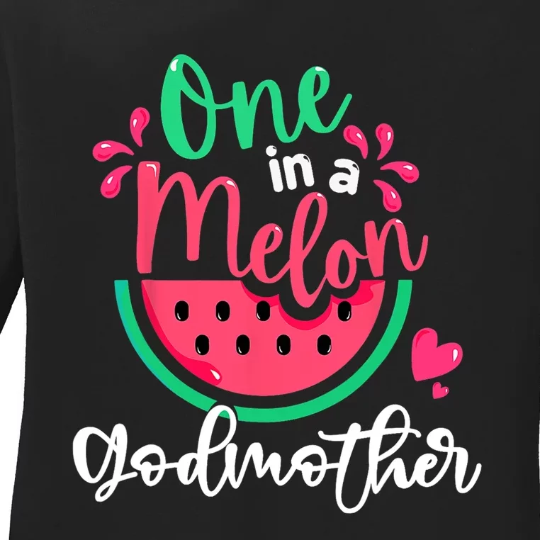 One In A Melon Godmother Fruit Summer Vacation For Family Ladies Long Sleeve Shirt