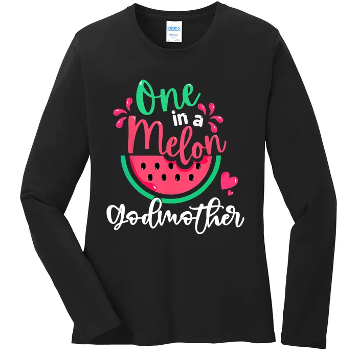 One In A Melon Godmother Fruit Summer Vacation For Family Ladies Long Sleeve Shirt