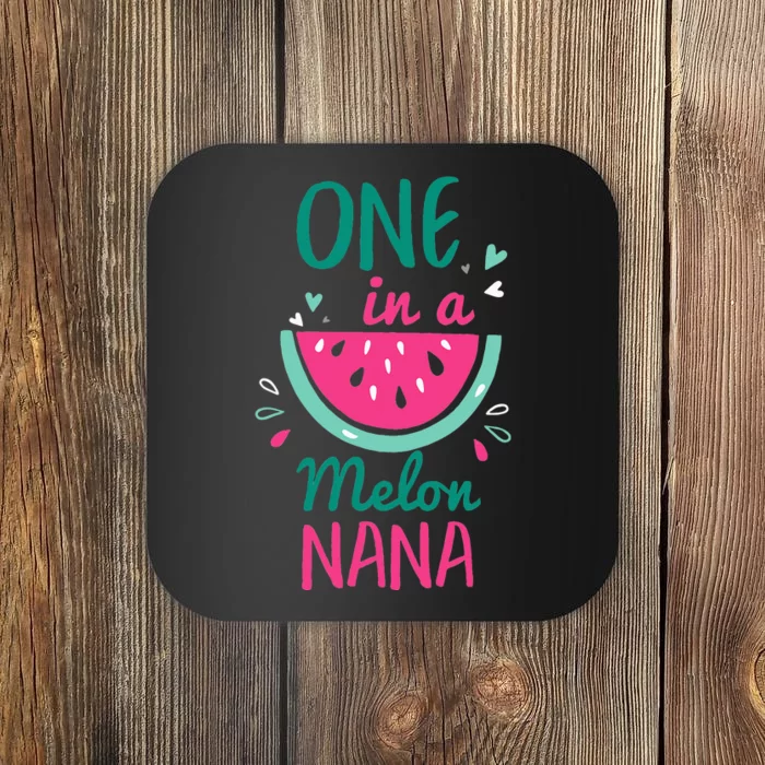 One In A Melon Nana Watermelon Family Matching Coaster