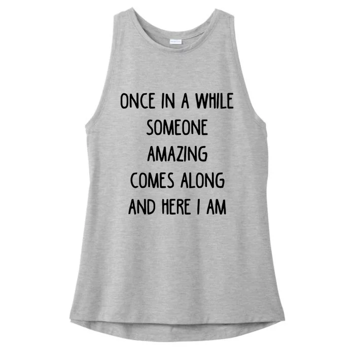 Once In A While Someone Amazing Ladies Tri-Blend Wicking Tank