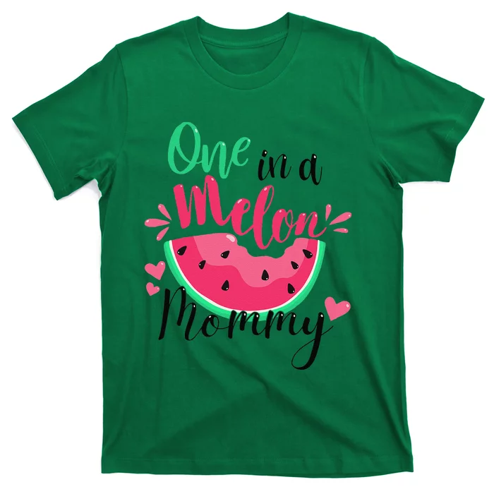 One In A Melon Mommy Summer Birthday Party Matching Family T-Shirt