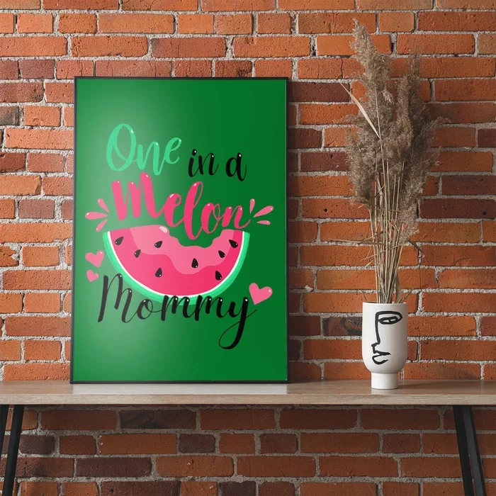 One In A Melon Mommy Summer Birthday Party Matching Family Poster