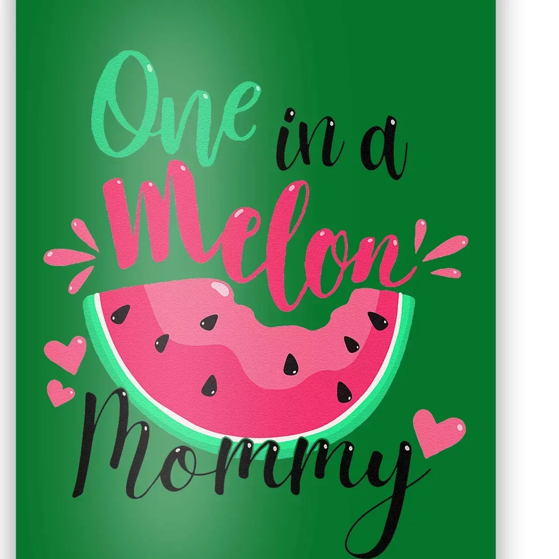 One In A Melon Mommy Summer Birthday Party Matching Family Poster