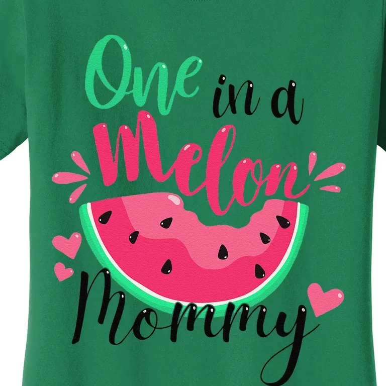 One In A Melon Mommy Summer Birthday Party Matching Family Women's T-Shirt