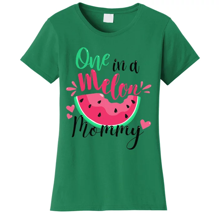 One In A Melon Mommy Summer Birthday Party Matching Family Women's T-Shirt