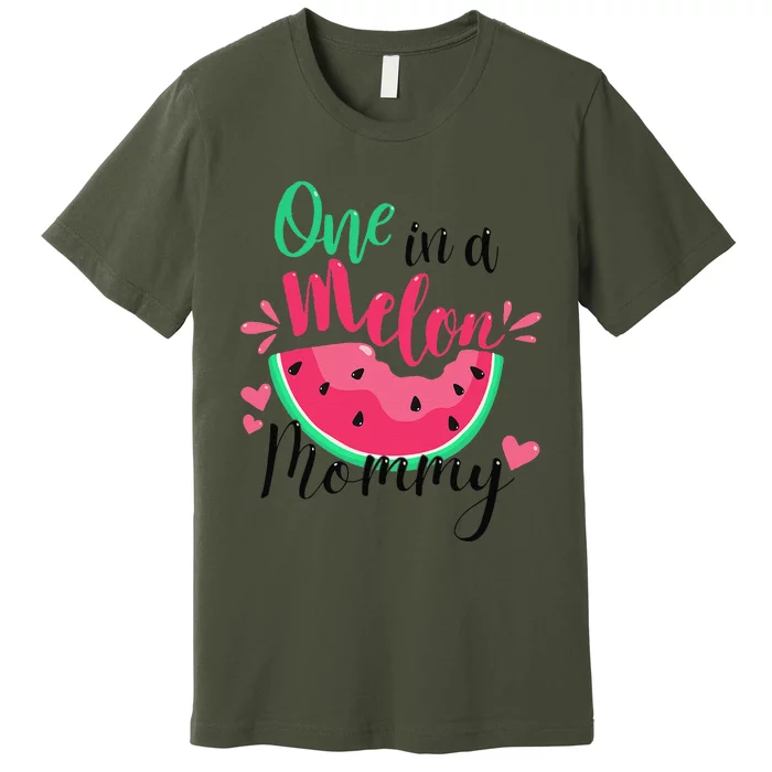 One In A Melon Mommy Summer Birthday Party Matching Family Premium T-Shirt