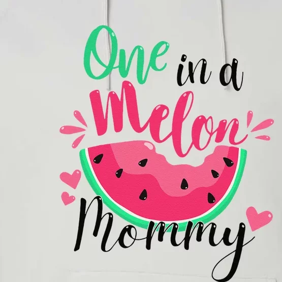 One In A Melon Mommy Summer Birthday Party Matching Family Performance Fleece Hoodie