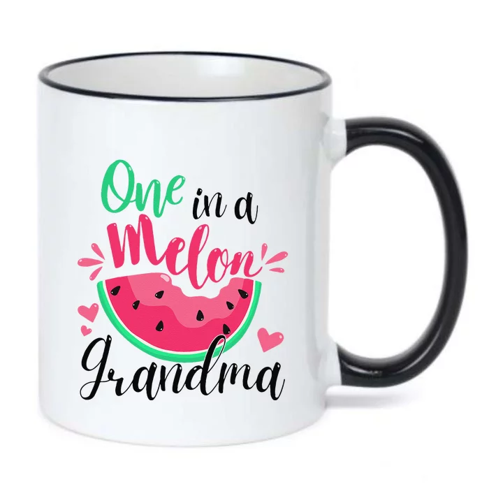 One In A Melon Grandma Summer Birthday Party Matching Black Color Changing Mug