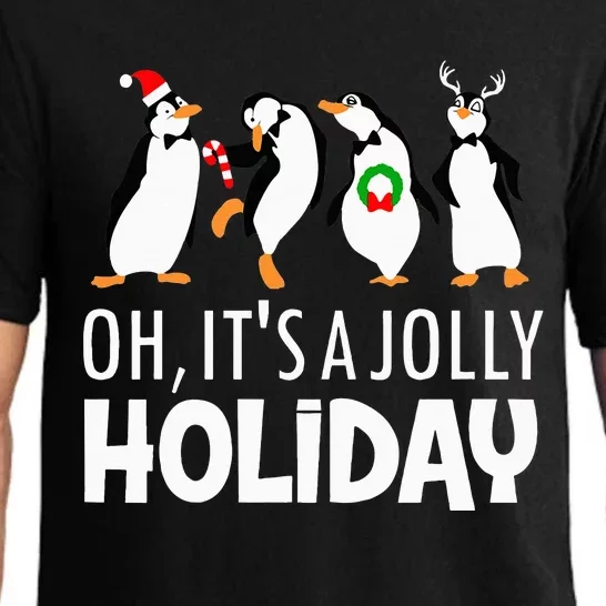 Oh It’s A Jolly a Holidays Christmas Penguin Santa Hat Pajama Set