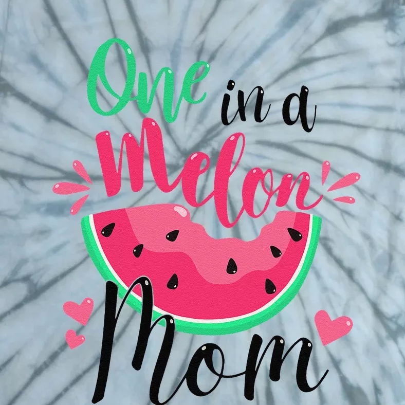 One In A Melon Mom Summer Birthday Party Matching Family Tie-Dye T-Shirt