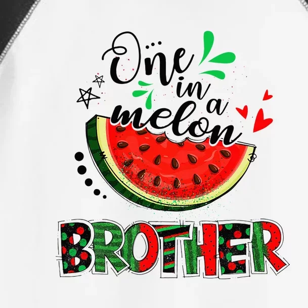 One In A Melon Brother Watermelon Family Matching Summer Toddler Fine Jersey T-Shirt